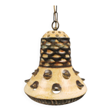 A stunning ceramic hanging lamp with exquisite details. Denmark 1970s