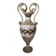 Large ornamental vase in Italian majolica (Molaroni)