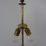 Tripod Teak & Copper Floor Lamp from Fog & Mørup, 1960s