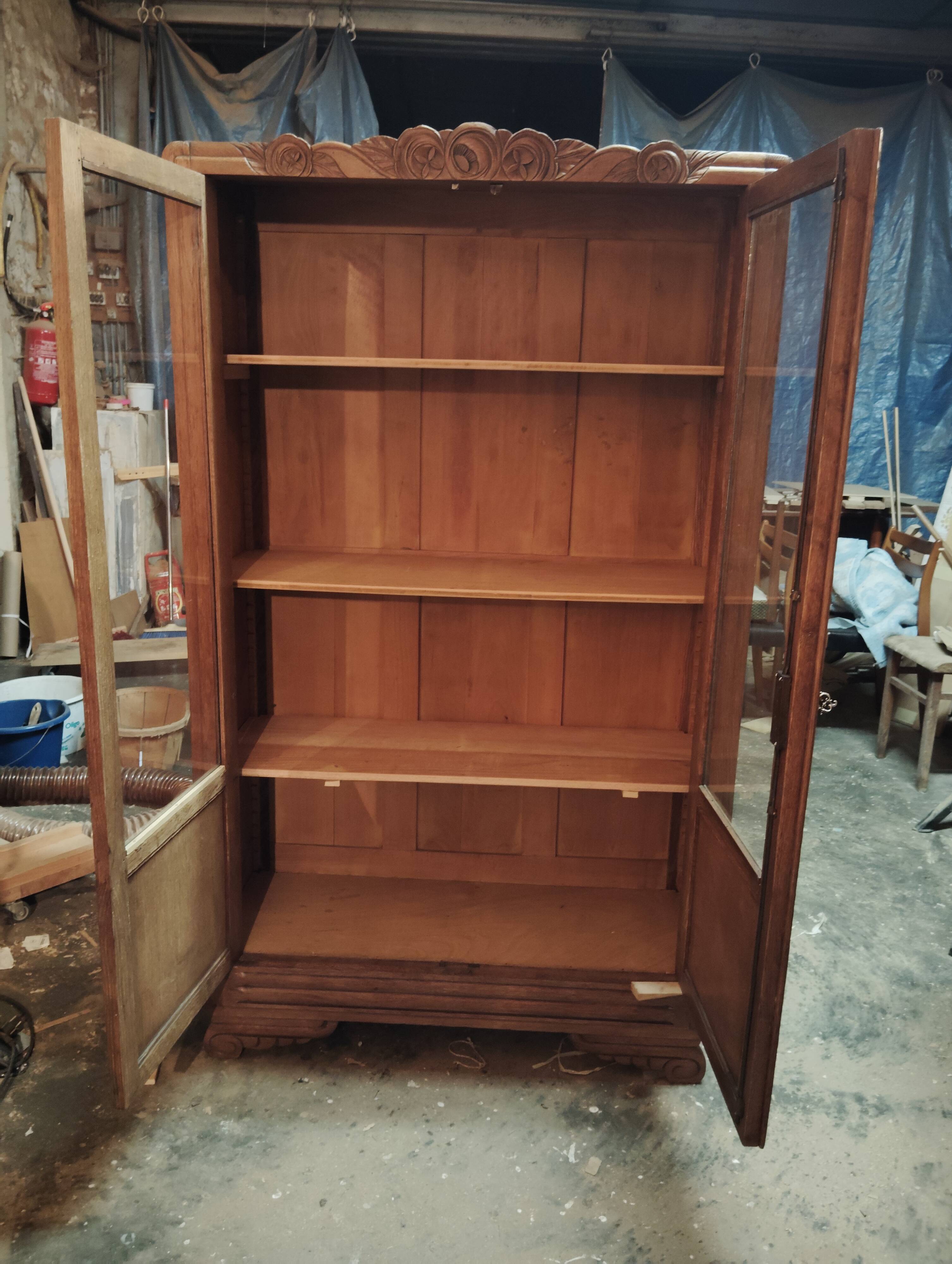 Restored "Art Deco" wardrobe, display cabinet, bookshelf.