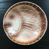 Plat Sarreguemines décor poisson