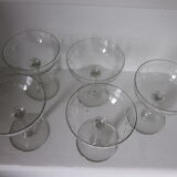 5 antique champagne cups