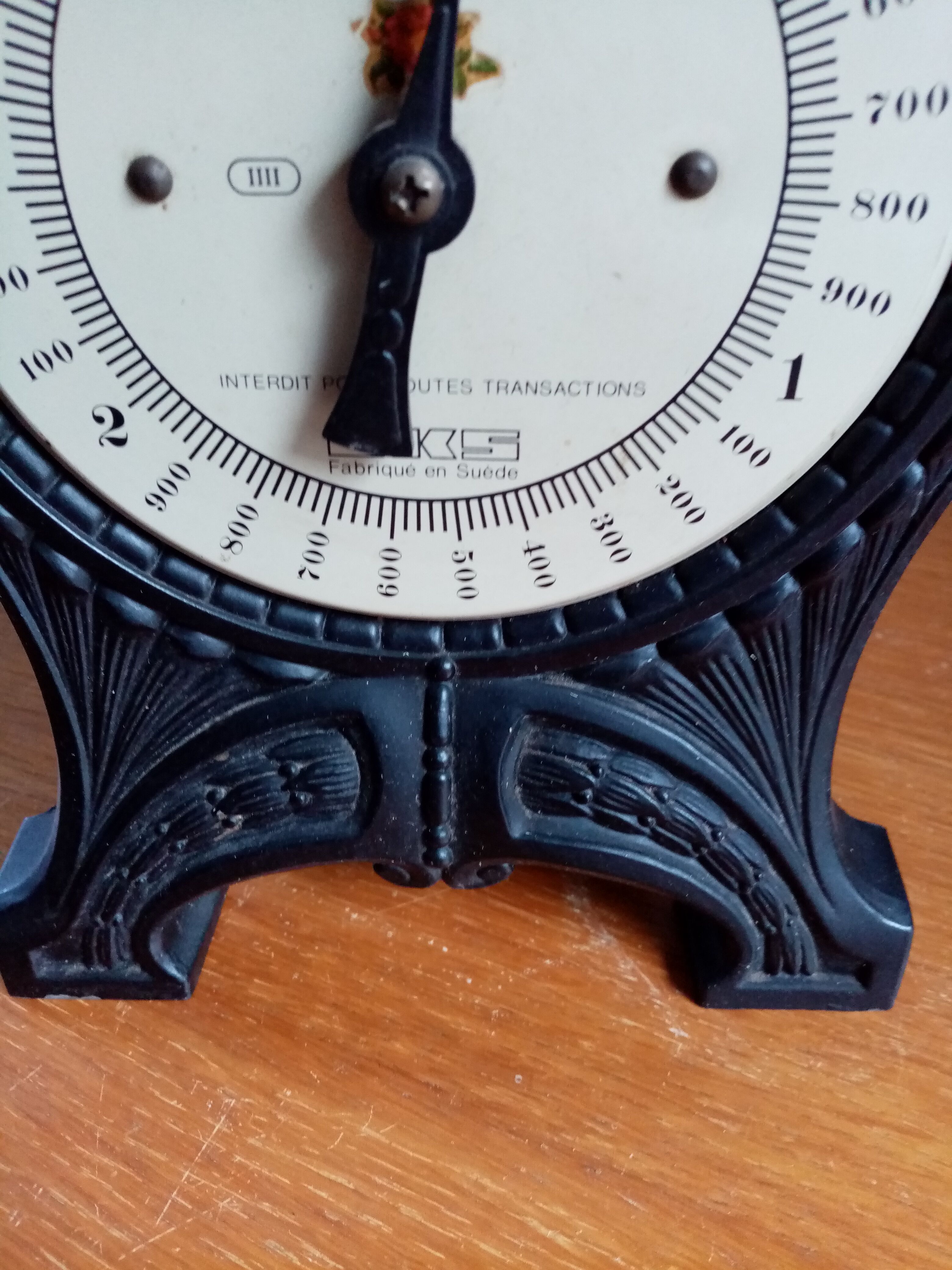 Vintage EKS cast iron scale