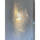 Transparent “Felci” Murano Glass Sconces – A Pair