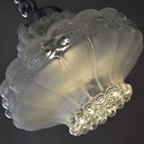 Original Vintage 1960's Lobed Glass Pendant Light
