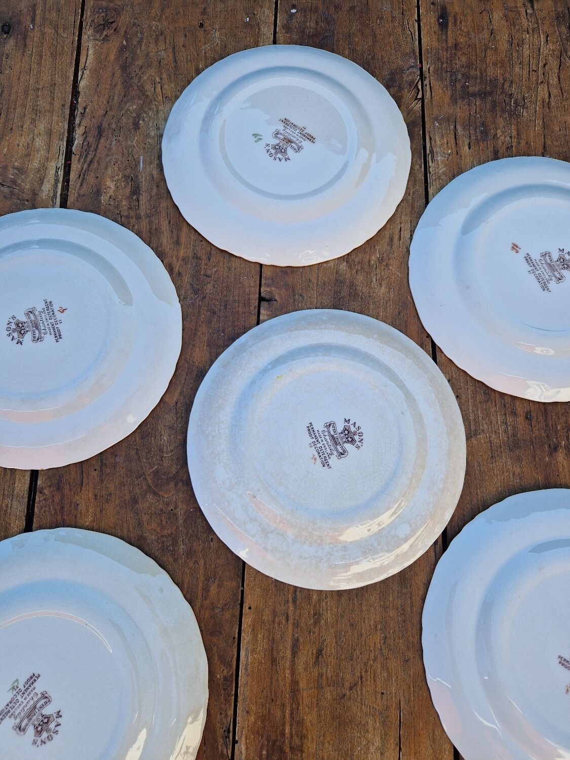 Set of 8 English Dessert Plates Mason's Chantilly Pattern