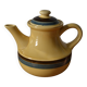 Vintage straw yellow Gien coffee maker, "Djerba" model