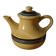 Vintage straw yellow Gien coffee maker, "Djerba" model
