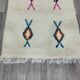 White Berber rug with decoration, 250cm x 150cm