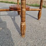Woven rattan coffee table