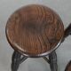 Set of two timeless antique English Windsor stools from the 18th century with a great patina