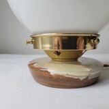 Onyx lamp and opaline wall lamps