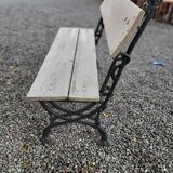 Old cast iron garden bench 114cms long