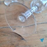 Chiseled crystal champagne flutes