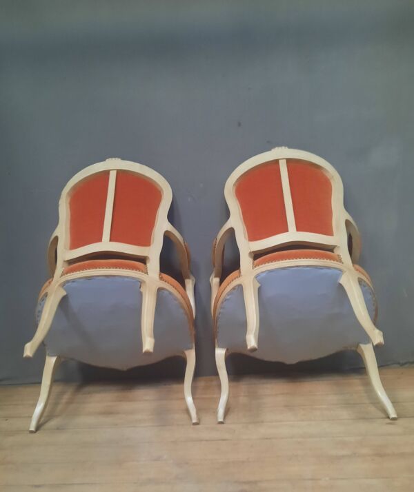 Paire de fauteuil ''cabriolet '' Louis XV