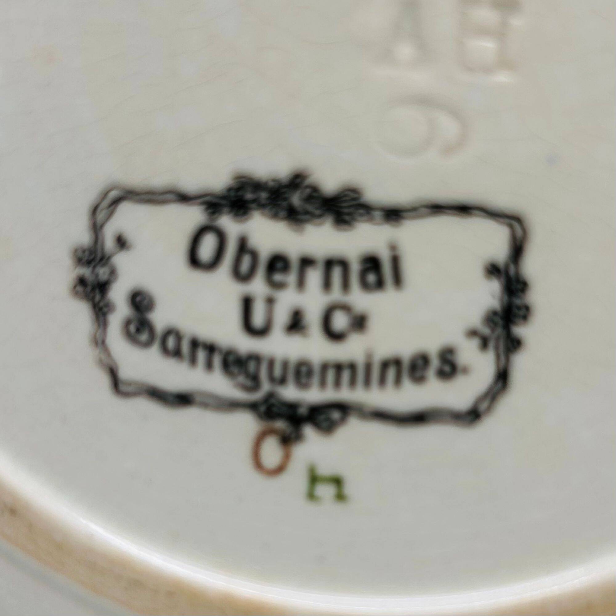 6 dessert plates "Obernai" from the Sarreguemines pottery.