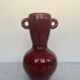 Vintage Accolay vase in red ceramic, double handle.
