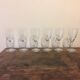 Lot de 6 verres à vin gravés sur pied