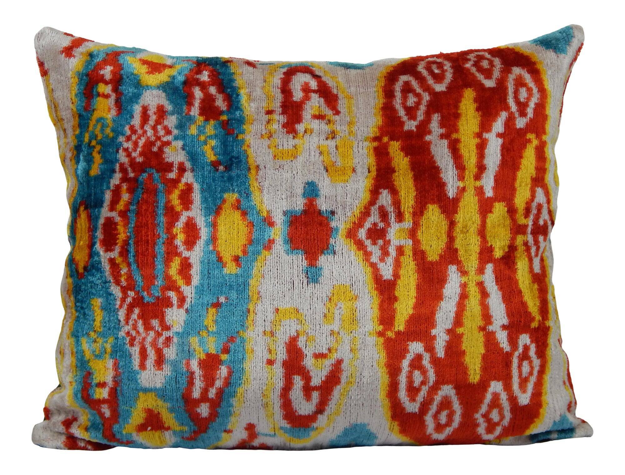 Vintage ikat cushion cover 51x41 cm