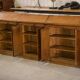Grocer's counter / workshop furniture in solid oak from the 1920s