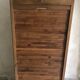 Vintage sliding curtain file cabinet 1950-1970
