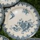 Set of 6 blue iron earth plates