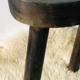 Pair of brutalist tripod stools