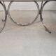 Table ovale chromée verre fumé années 70