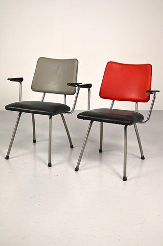 Chaises à cadre tubulaire, ensemble de 2