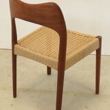 Set of 4 papercord dining chairs 'Logster' - Arne Hovmand Olsen