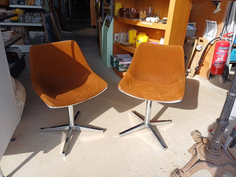 Rare pair of chairs lafargue - 70's design