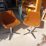 Rare pair of chairs lafargue - 70's design