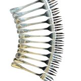 Set of 12 silver-plated metal cake forks from the Nicolet Orléans brand