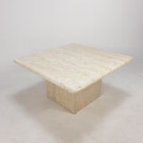 Italian Travertine Coffee Table, 1980s