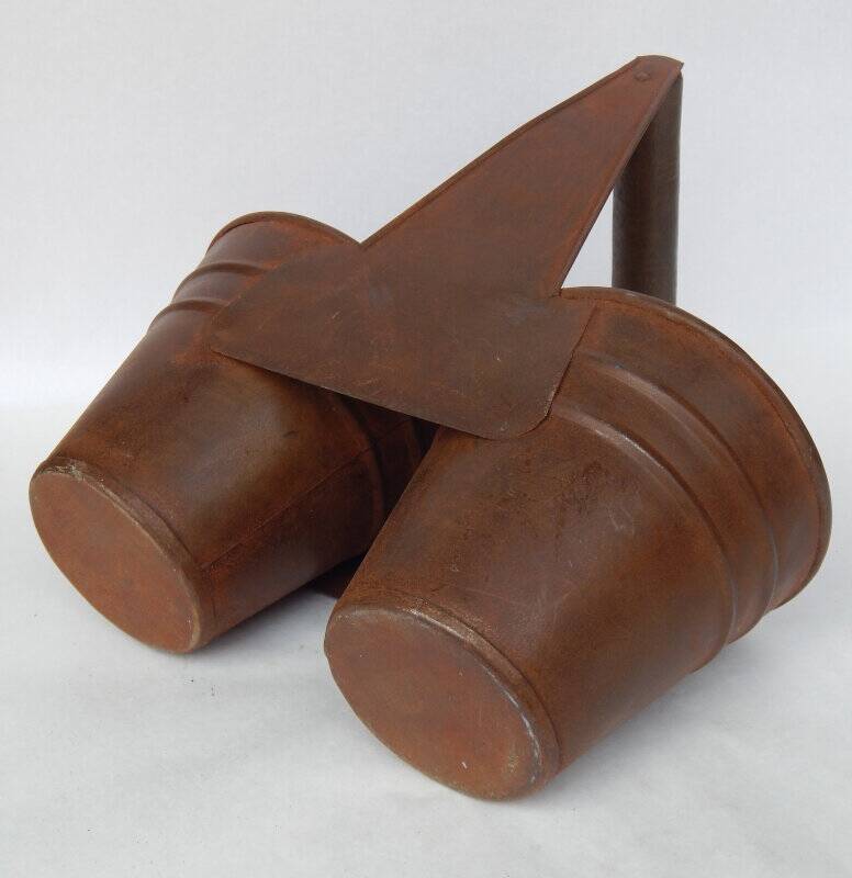 Antique Double Iron Metal Pot