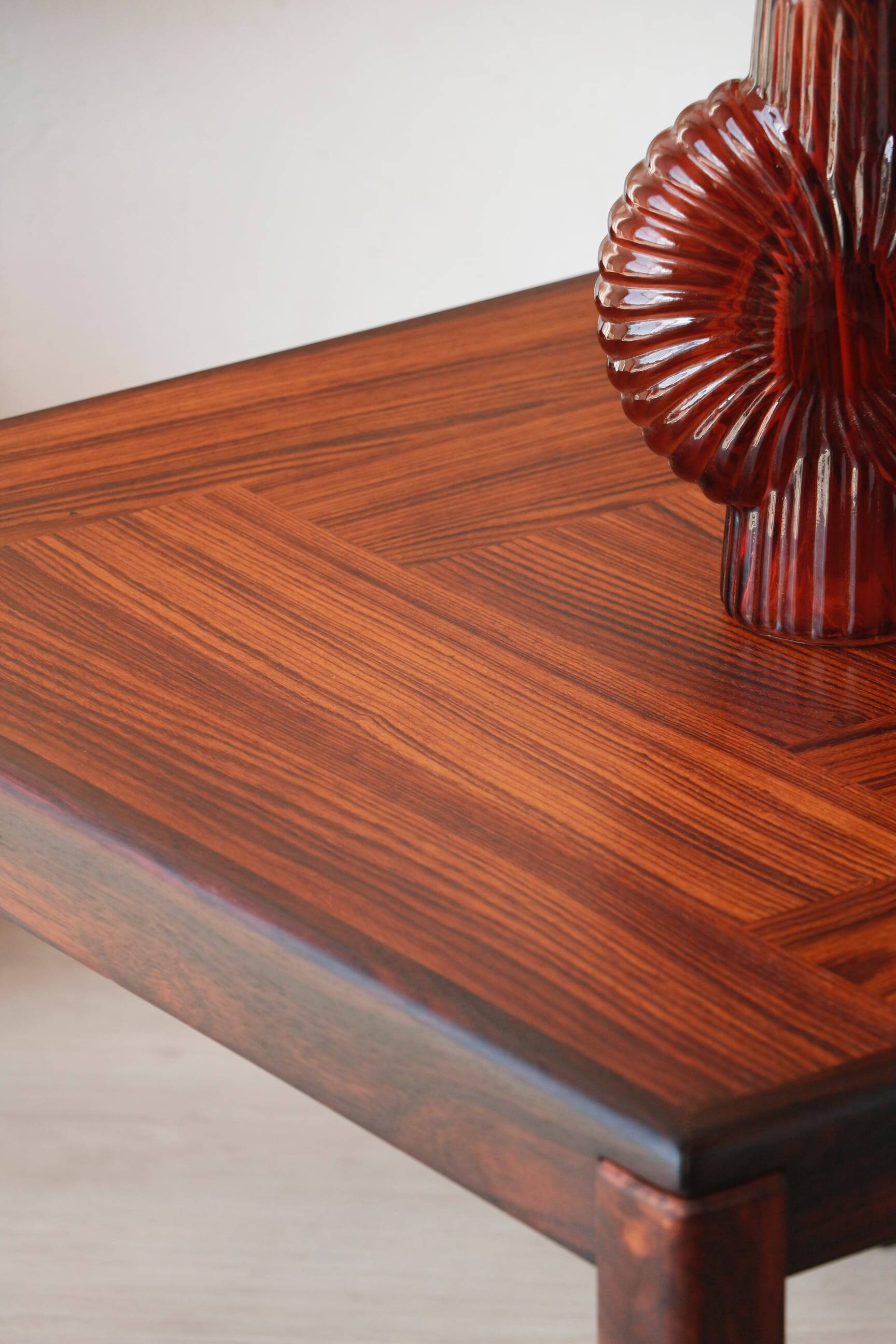 Square rosewood side table – Henning Kjaernulf for Vejle Stole