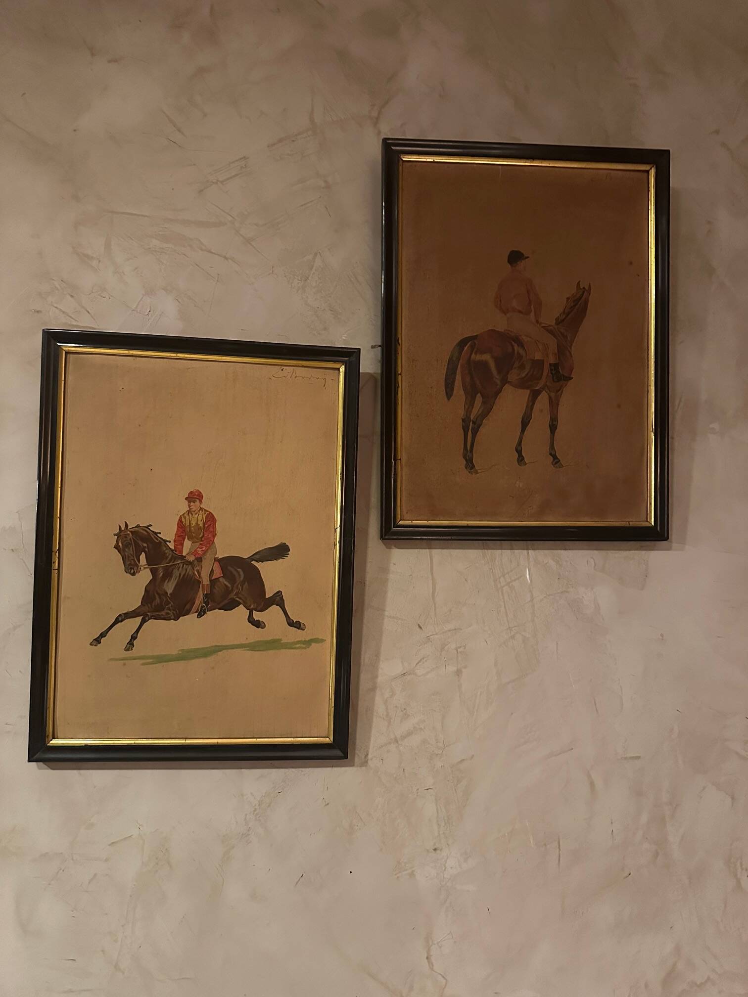 Paire de gravures équestres