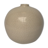 Cracked ceramic ball vase