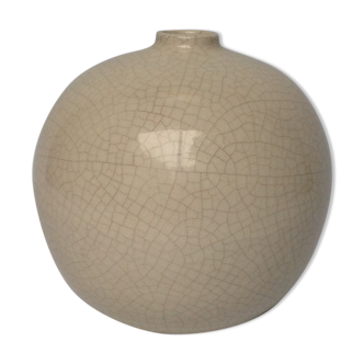 Cracked ceramic ball vase