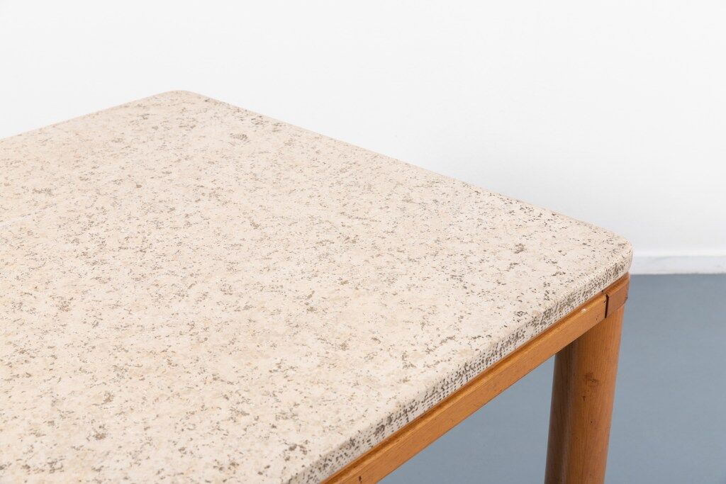 Vintage travertine dining table from Stilwood, Italy 1970