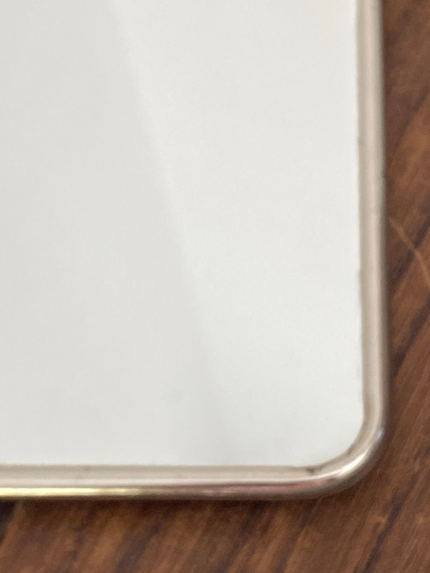 Silver-plated wall-mounted barber mirror