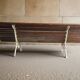 Garden bench with cast iron legs, Art Nouveau style.