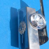 Pair of 70s designer wall lights in chrome metal