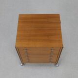 Vintage Chest of Drawers /Nightstand on Wheels, 1960s