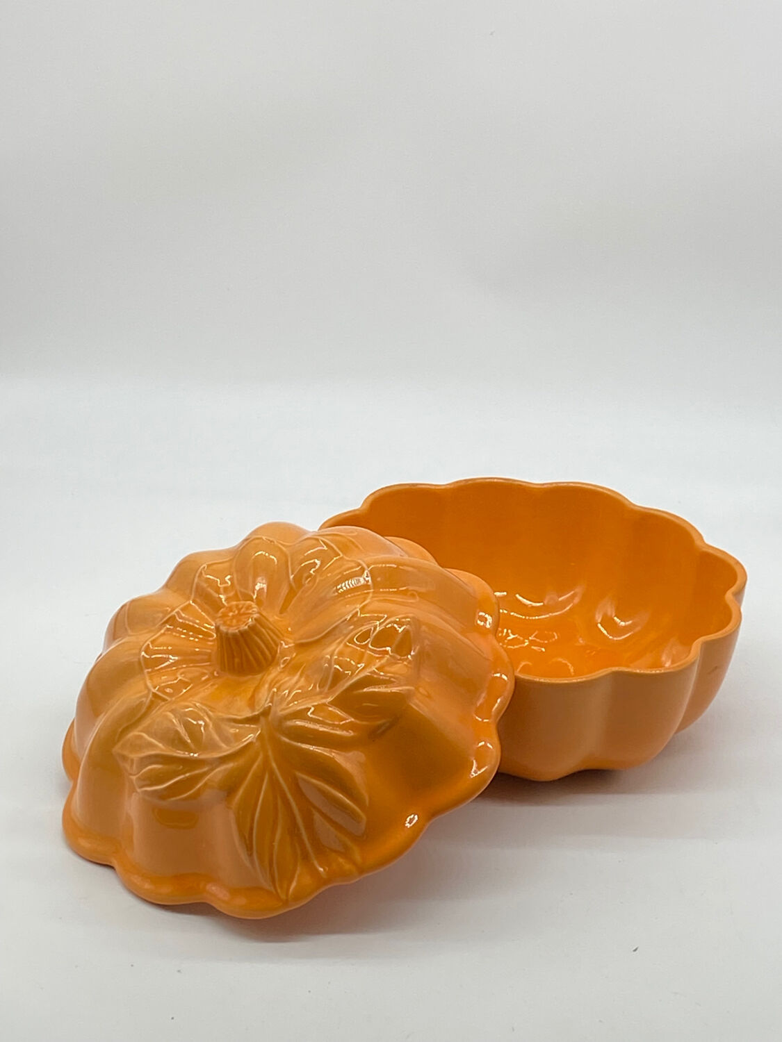 Pumpkin ceramic tureen 🎃, BCI, Brittany, vintage