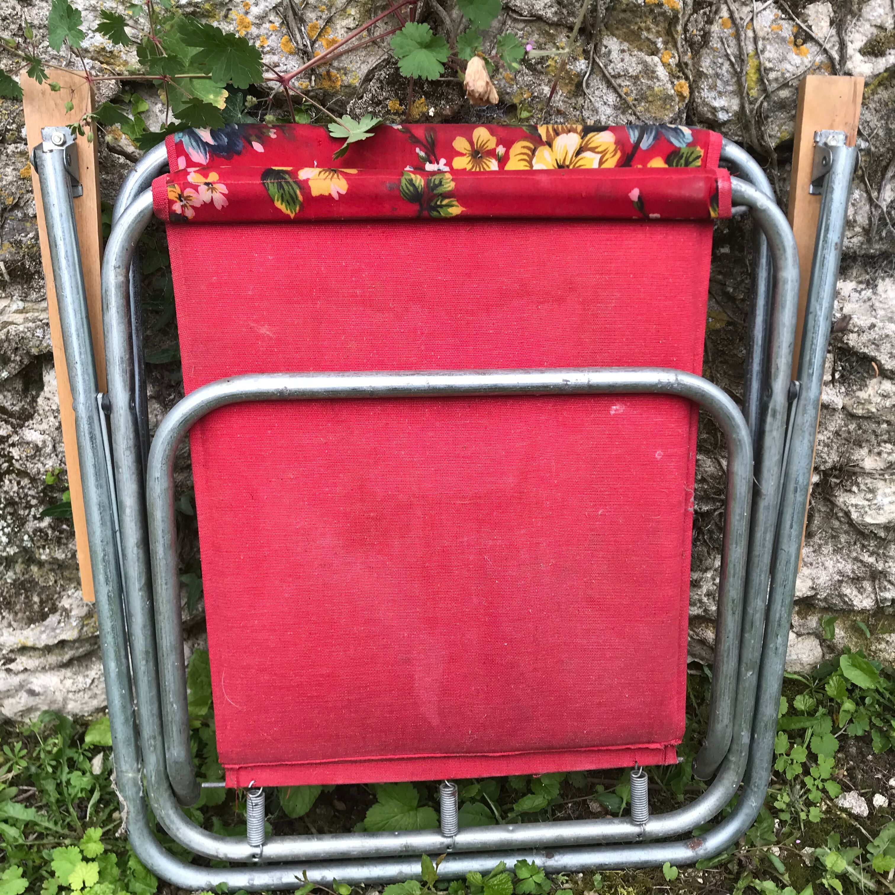 Vintage folding camping chair