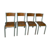 Set of 4 vintage school chairs