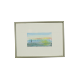 Watercolor Dunes and Sea by Lieven Florizoone Signed and Dated 1982