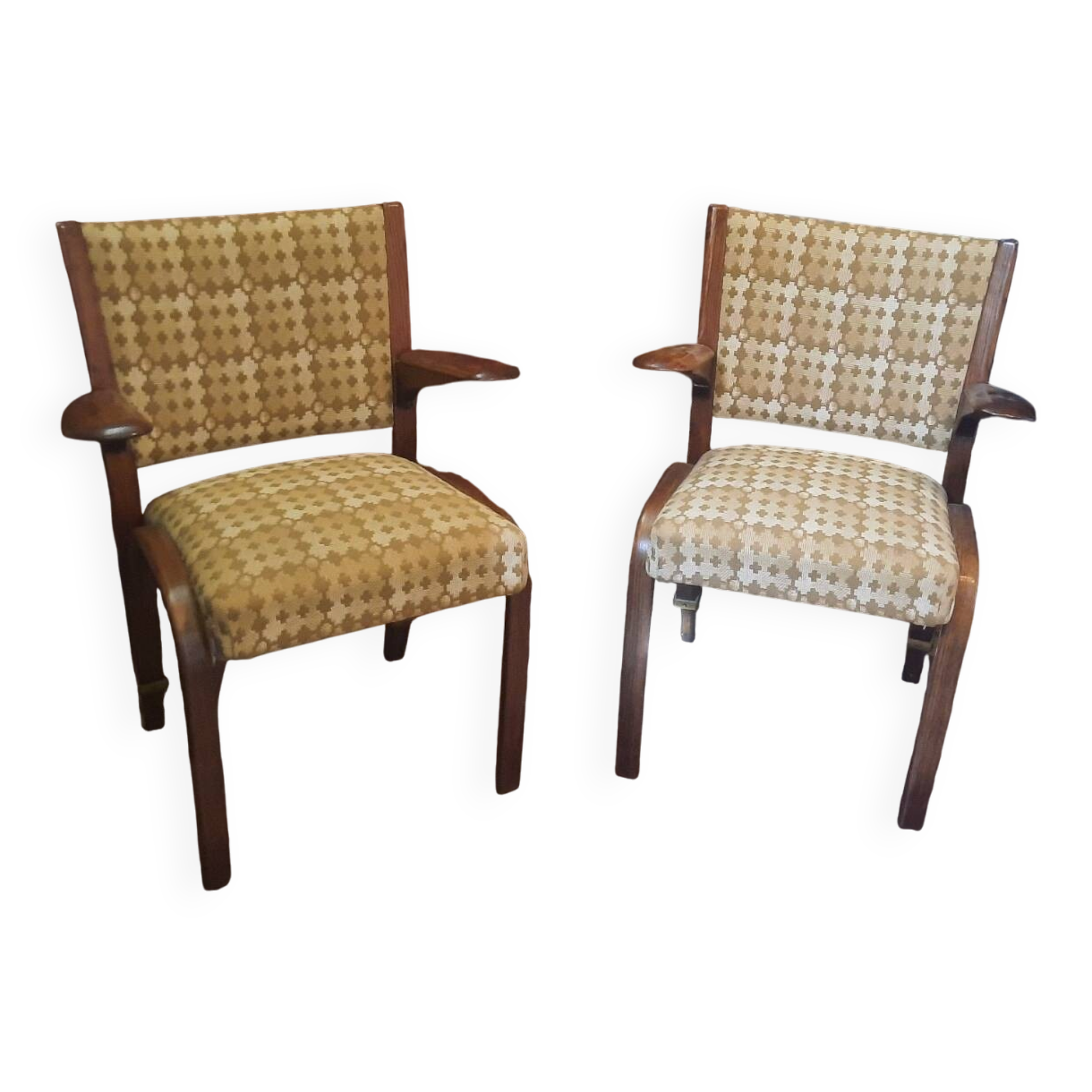 Pair of Bow Wood bridge armchairs
