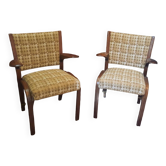 Paire de fauteuils bridge Bow Wood